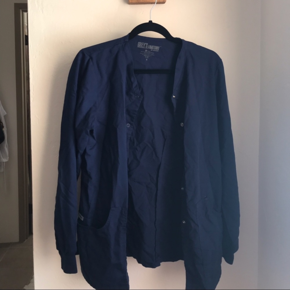 Greys Anatomy scrub jacket navy